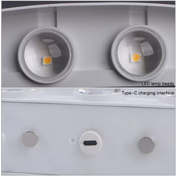 Lámpara de pared para interior con interruptor táctil y control remoto, carga inalámbrica por USB. Ideal para dormitorio, cocina, comedor, sala de estar, estudio. Tienda - Image 6