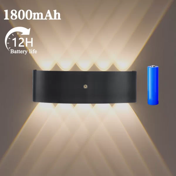 Lámpara de pared para interior con interruptor táctil y control remoto, carga inalámbrica por USB. Ideal para dormitorio, cocina, comedor, sala de estar, estudio. Tienda - Image 4