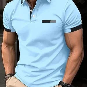 Playera Polo deportiva informal para caballero, talla europea.
