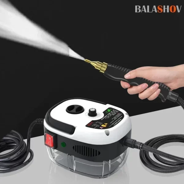 Limpiador a vapor portátil de 2500 W, máquina de lavado a presión con esterilización a alta temperatura para el hogar, el coche, la cocina y el aire acondicionado.